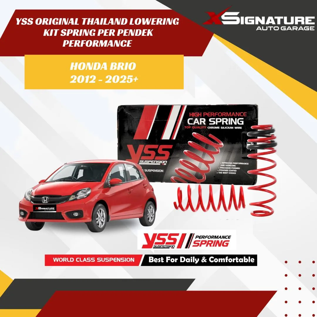 YSS ORIGINAL THAILAND LOWERING KIT SPRING PER PENDEK PERFORMANCE HONDA BRIO 2012-2025+