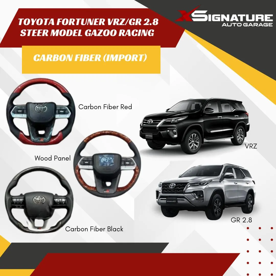 STIR TOYOTA FORTUNER VRZ GR 2.8 STEER MODEL GAZOO RACING CARBON FIBER