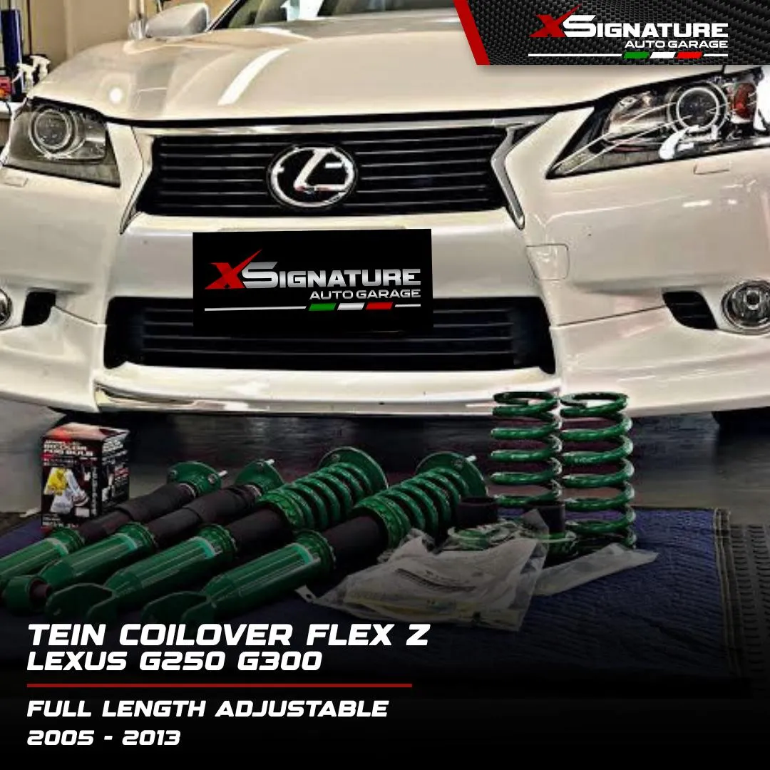 FLEX Z ORIGINAL BNIB 100% TEIN COILOVER FZ LEXUS GS250 GS350 GSF GRL11 L10 (2011-2020 UP) FULL LENGTH ADJUSTABLE LOW HIGH SOFT HARD SUSPENSION HIGH QUALITY PERFORMANCE SUSPENSI SHOCK DAN SPRING PER