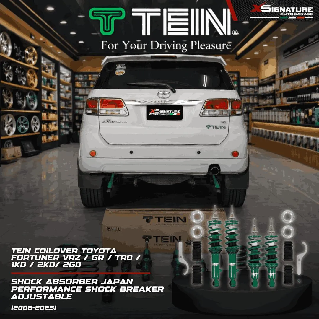 TEIN COILOVER TOYOTA FORTUNER (2006-2025) VRZ / GR / TRD / 1KD / 2KD/ 2GD STREET ADVANCE Z (SAZ) SHOCK ABSORBER JAPAN PERFORMANCE SHOCK BREAKER ADJUSTABLE LOW HIGH & DAMPING FORCE