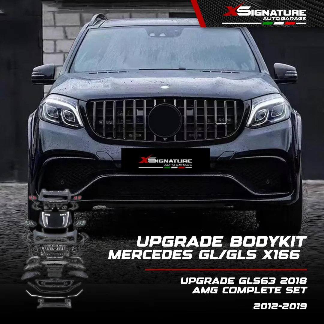MERCEDES GL/GLS X166 GLS350D GLS450 GL400 GL500 (2012-2019) UPGRADE FACELIFT (2018) X166 GLS63 AMG COMPLETE SET (NO NEED CUT REAR FENDER)