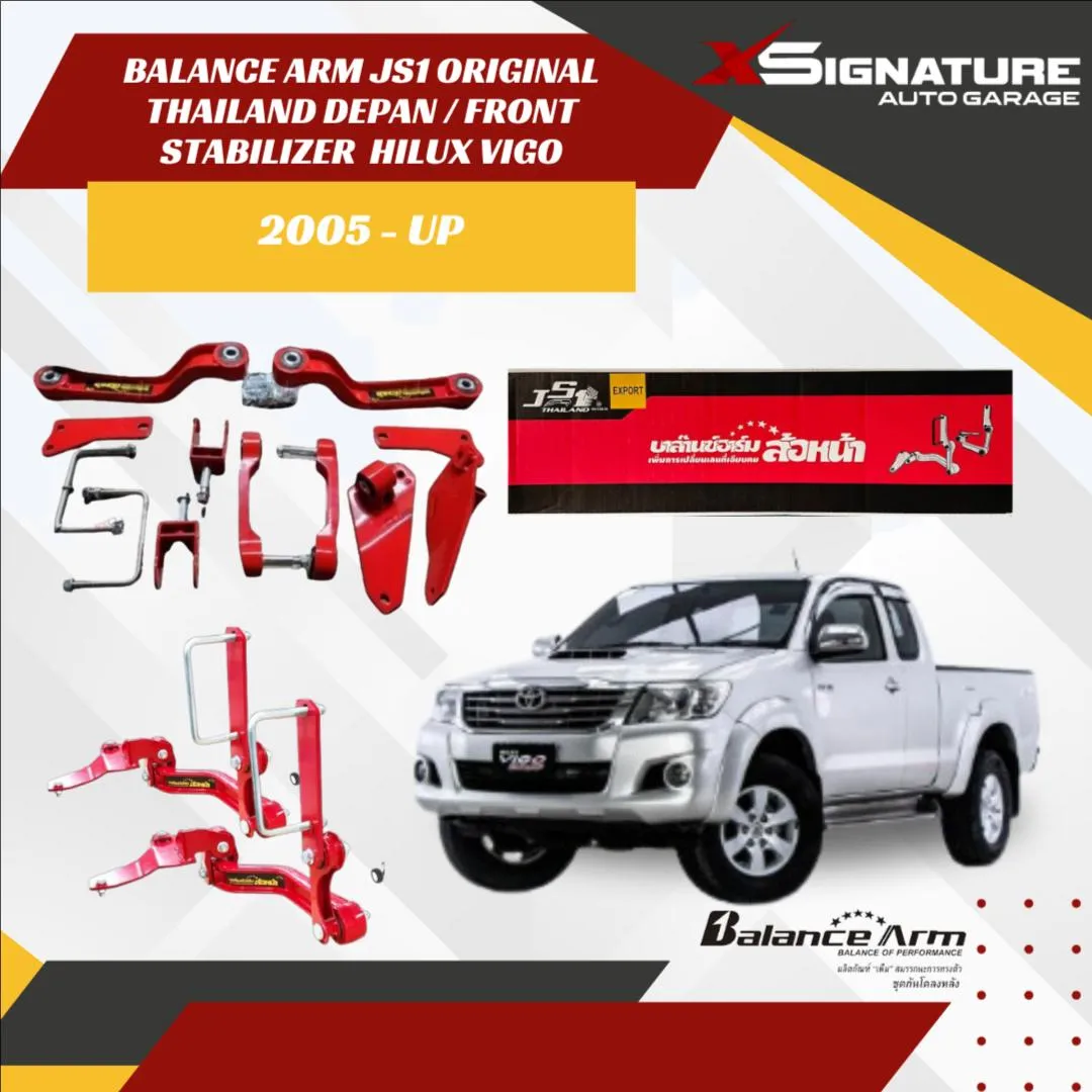 BALANCE ARM JS1 ORIGINAL THAILAND DEPAN FRONT FORTUNER 2005 HILUX VIGO