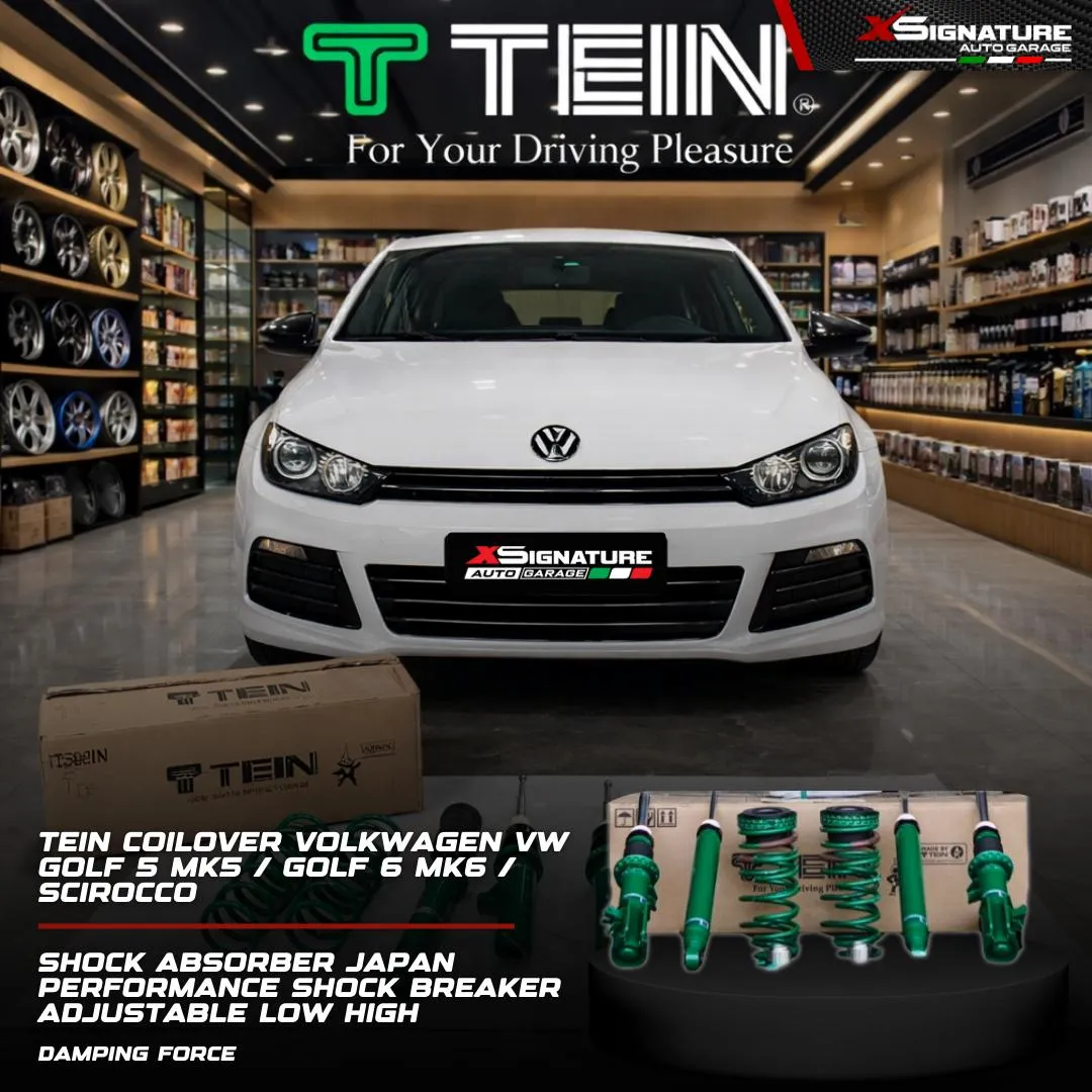 TEIN COILOVER VOLKWAGEN VW GOLF 5 MK5 / GOLF 6 MK6 / SCIROCCO STREET ADVANCE Z (SAZ) SHOCK ABSORBER JAPAN PERFORMANCE SHOCK BREAKER ADJUSTABLE LOW HIGH & DAMPING FORCE