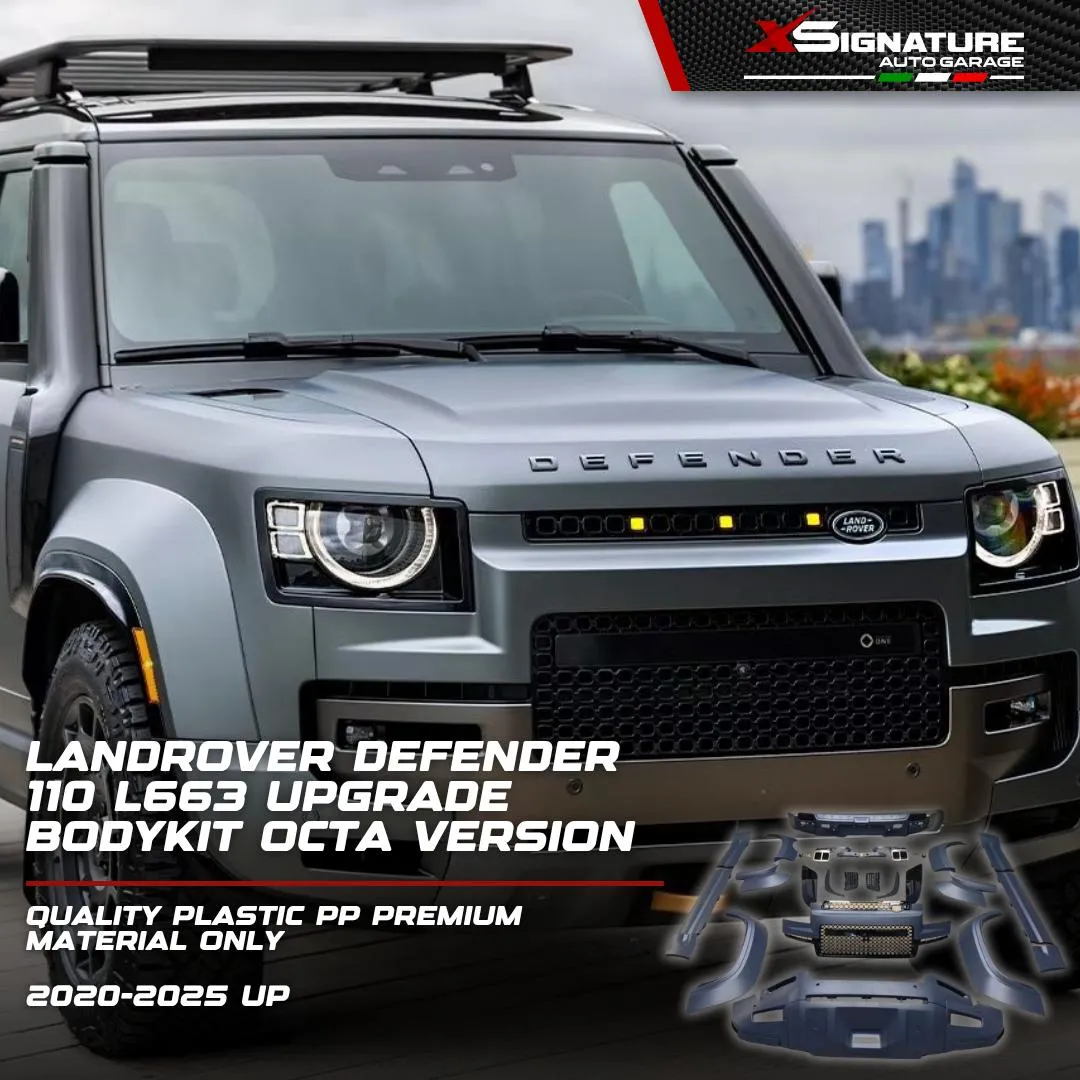 LANDROVER DEFENDER 110 L663 (2020-2025 UP) UPGRADE BODYKIT OCTA VERSION IMPORT QUALITY PLASTIC PP PREMIUM MATERIAL ONLY
